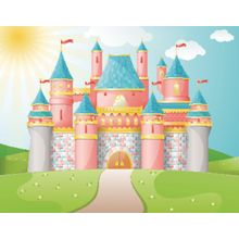 Fairytale Castle Illustration Wall Mural
