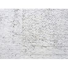 Cracked White Brick Wall Mural Wallpaper