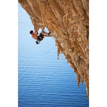 Rock Climber Over Water Mural Wallpaper