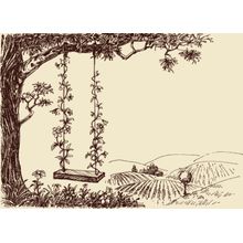 A Cute Swing In The Forest Wall Mural