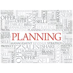 Business Planning Word Concept Wall Mural