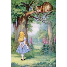 Alice and the Cheshire Cat Wall Mural