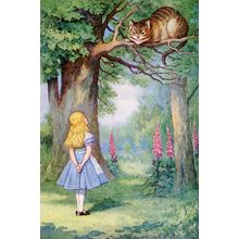 Alice and the Cheshire Cat Mural Wallpaper