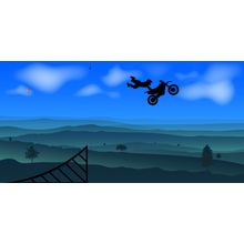 Motocross Superman With Mountains Wall Mural