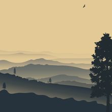 Peaceful Mountain View Wall Mural