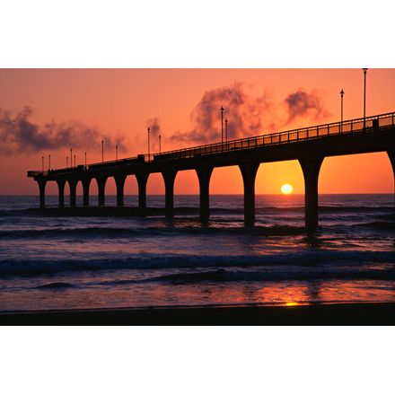 Pacific Beach Pier Wallpaper Wall Mural by Magic Murals