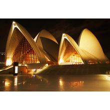 Sydney Opera House At Night Wall Mural