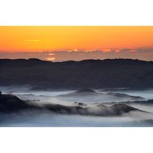 Te Mata Peak Morning Mist Wall Mural