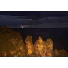 Distant Lightning During Storm - Australia Wall Mural