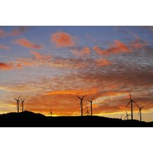 Te Apiti Wind Farm Sunset Wall Mural