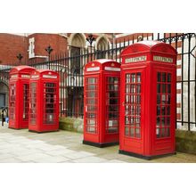 Row Of Phone Boxes Wall Mural