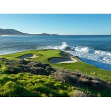 Waves Crashing at Pebble Beach Golf Links  Wallpaper Mural