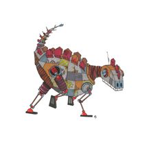 Stegasaurus Robot Wall Mural