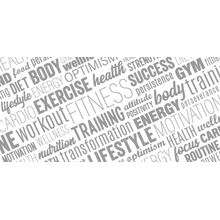 Exercise, Fitness, Training Word Cloud Wall Mural