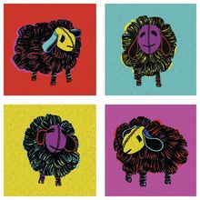 Retro Sheep Pattern Wallpaper