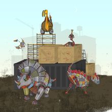 Scrapyard Scouts Construction Scene Wall Mural