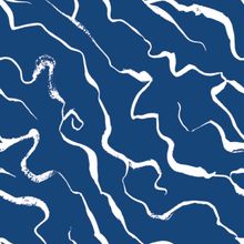Blue Scribble Pattern Wallpaper