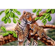 Leopard & Cub Wall Mural