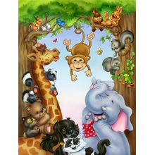 Animal Laughs Wall Mural