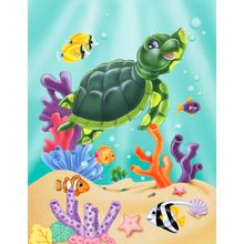 Sea Turtle Swim Mural Wallpaper