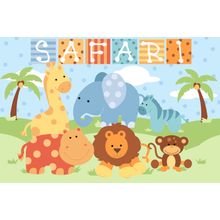 Baby Safari - Boy Wall Mural