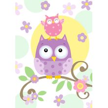Owl Friends Wallpaper Mural