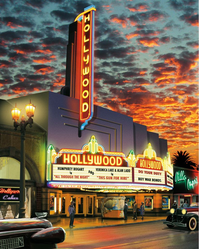 Hollywood-Theater-Mural-Wallpaper