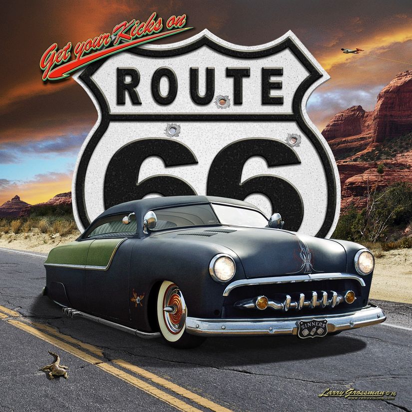 Kicks-on-Route-66-Mural-Wallpaper