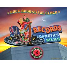 Rock Around the Clock Records Wall Mural
