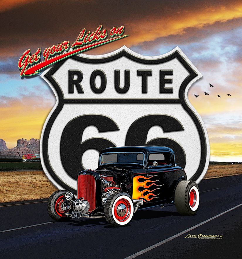 Route-66-Sunset-Mural-Wallpaper