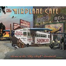 Airplane Cafe  Mural Wallpaper