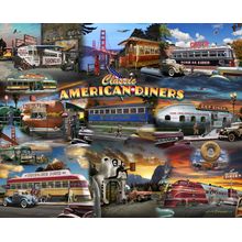 Classic American Diners Collage Wall Mural