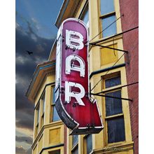 Bar Sign Mural Wallpaper