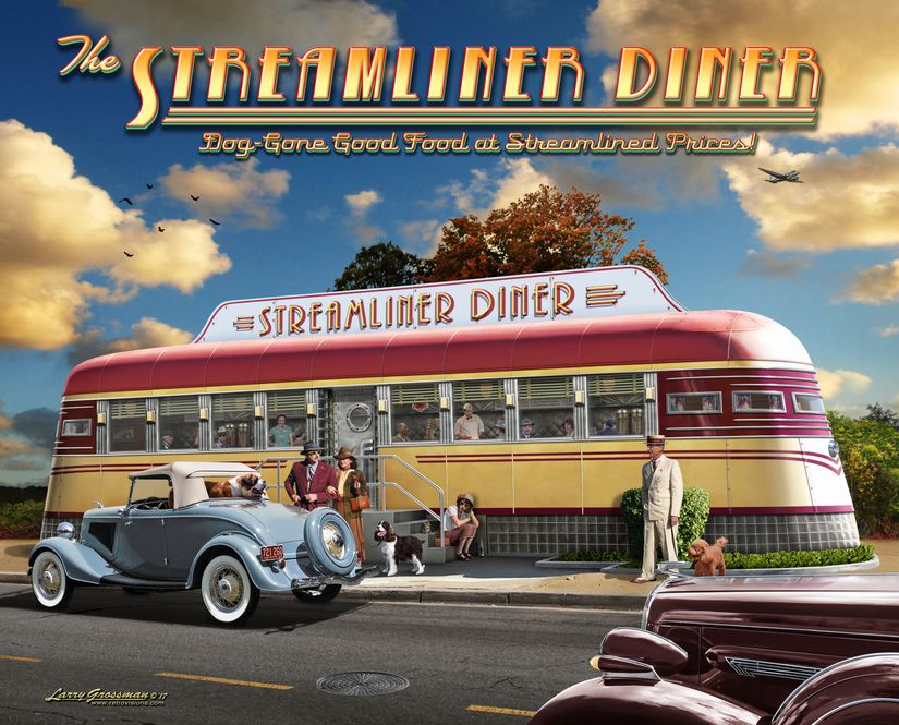 Streamliner Diner Mural Wallpaper Murals Your Way