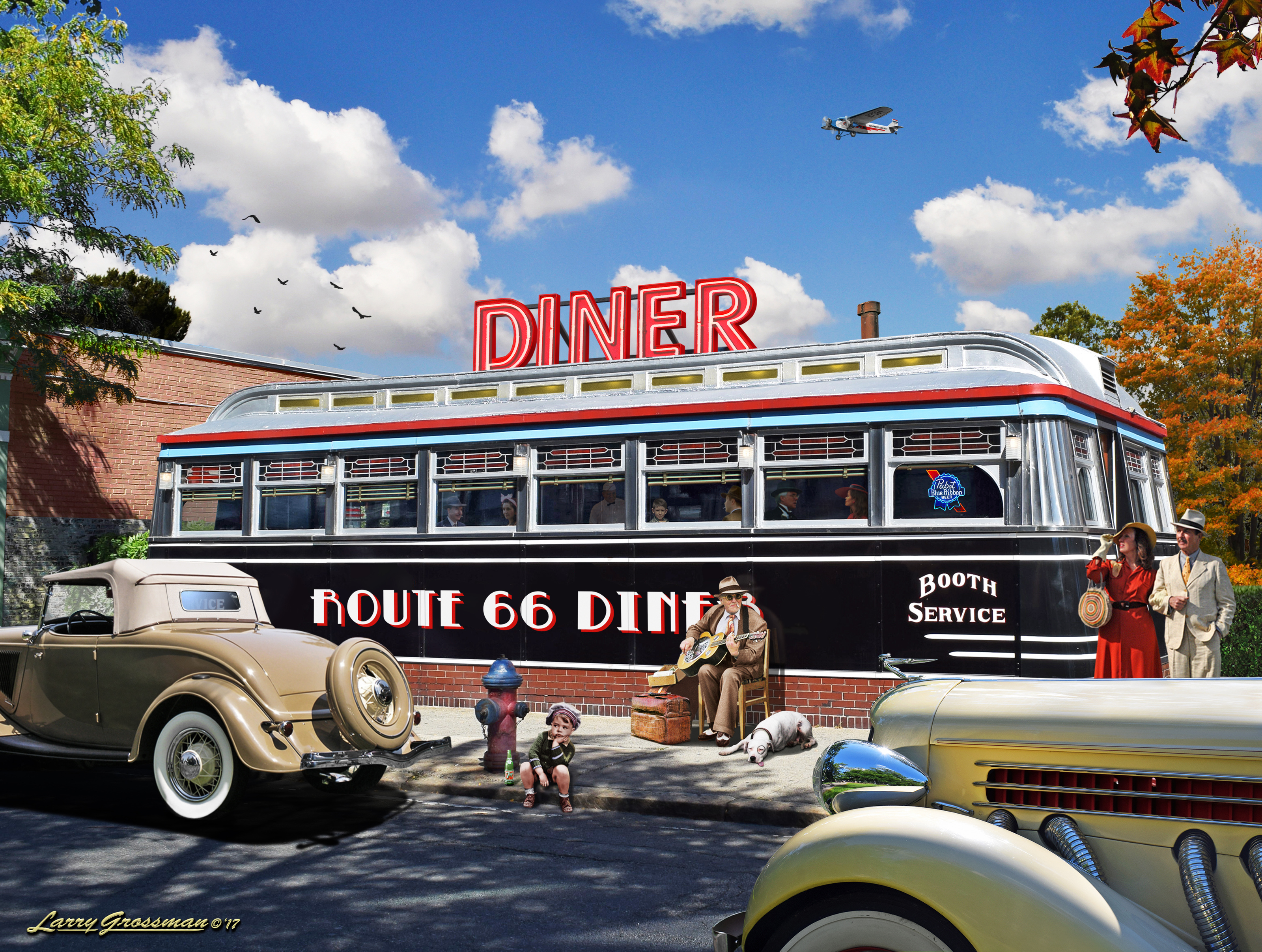ROUTE 66 American DINER 電飾パネル　店舗ディスプレイ ROUTE 66 American DINER 電飾パネル 店舗ディスプレイ アメリカン
