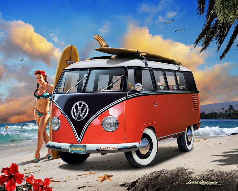 Surfin' Safari VW Wall Mural Murals Your Way