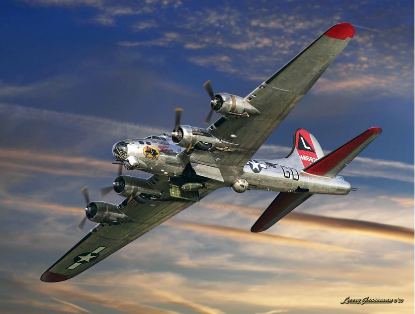 B-17 Special Delivery (No Text) Mural Wallpaper - Murals Your Way