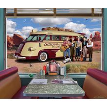 Cactus Slim Diner Booth Wall Mural