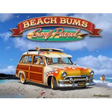 Beach Bums Surf Patrol Wall Mural