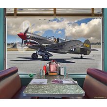 P-40 Diner Booth Wall Mural