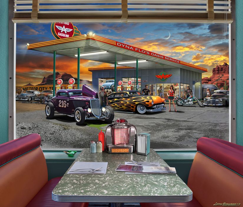 Hot-Rod-Diner-Booth-Wall-Mural
