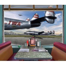 TWA Diner Booth Wall Mural