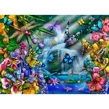 Butterfly Waterfall Wall Mural