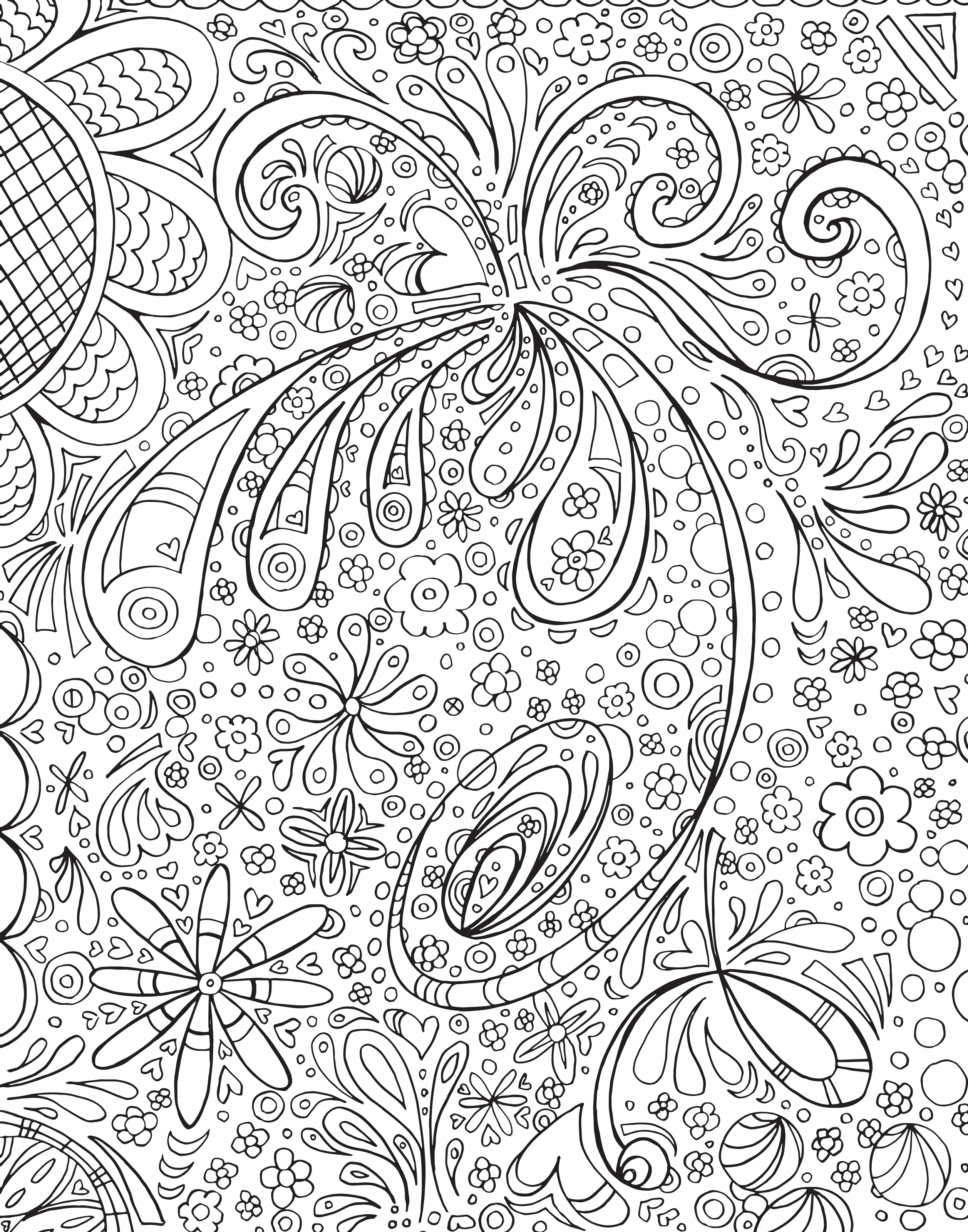 Colorable Flowers Mural - Murals Your Way