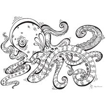Colorable Octopus Wall Mural