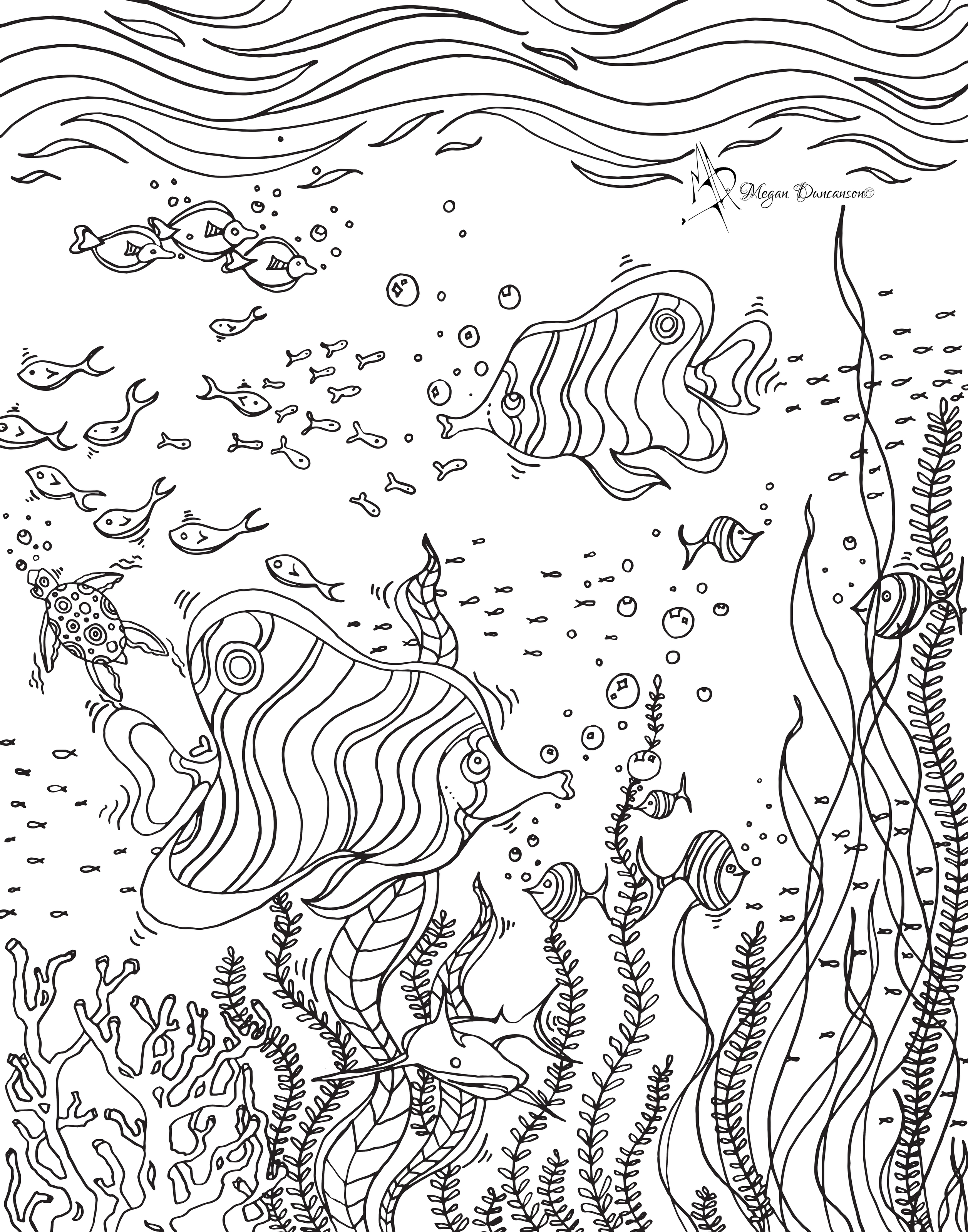 Hand Print Art: U is for Underwater - CrystalandComp.com
