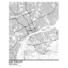 Map Of Detroit Michigan Wallpaper Mural