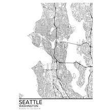 Map Of Seattle Washington Wallpaper Mural
