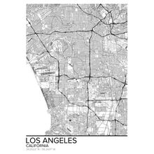 Map Of Los Angeles, California Wallpaper Mural