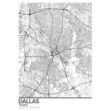 Map Of Dallas Texas Wallpaper Mural